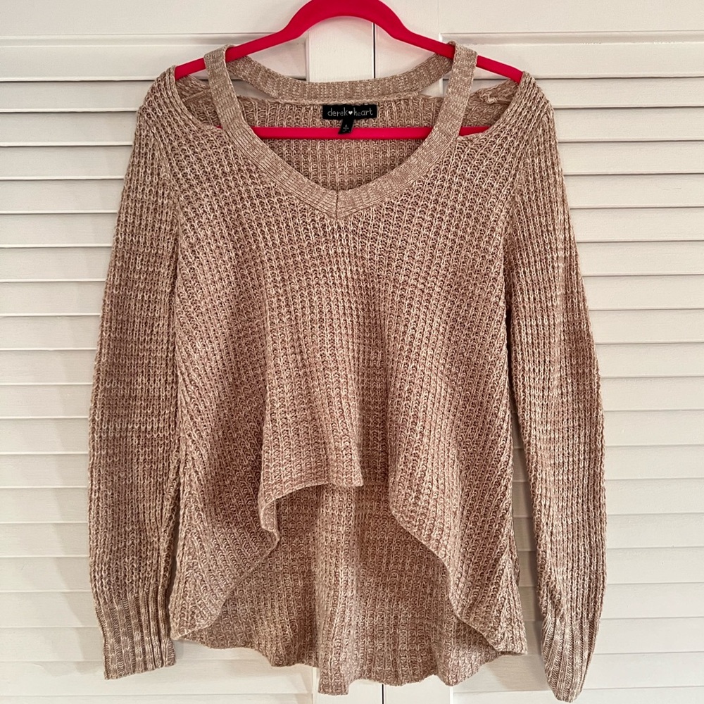 Cropped V-Neck Sweater